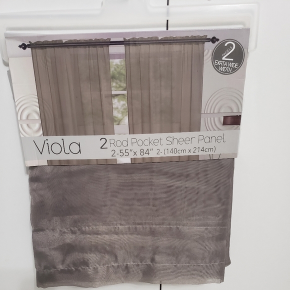 2 sets (4 panels total) sheer window panels - Picture 2 of 3